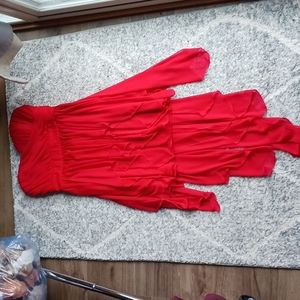 Red high low homecoming dress